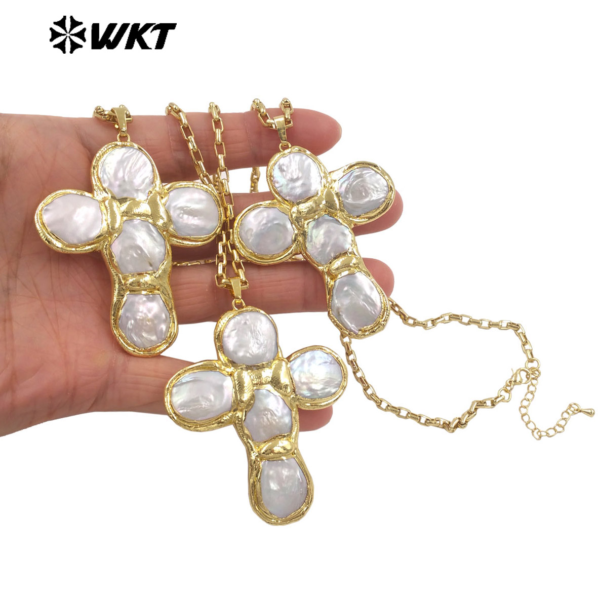 WT-JN349 Newest Design Natural - Pearl Trim Chain recension och pris